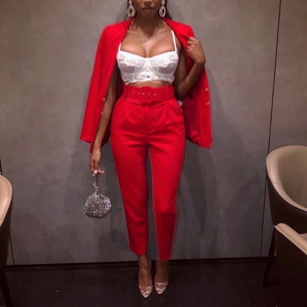 Zara high waisted pants bloggers favorite